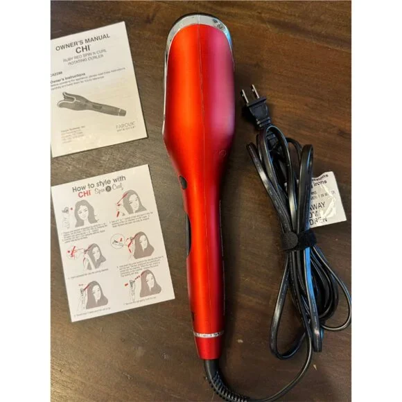 CHI 1 Inch Spin N Curl - Ruby Red CA2288